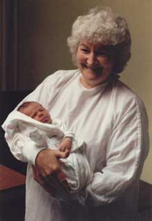 A Photograph of Grandmother Holding Baby